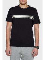 camiseta-negra-rayas-horizontales-logo