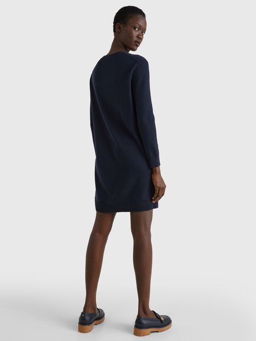 Vestido-de-algodon-peinado-con-monograma---Tommy-Hilfiger