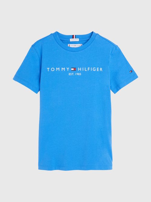 Camiseta De Algodón Logo Niño Azul Tommy Hilfiger - tommycolombia| Tommy Hilfiger CO - Tienda en Línea