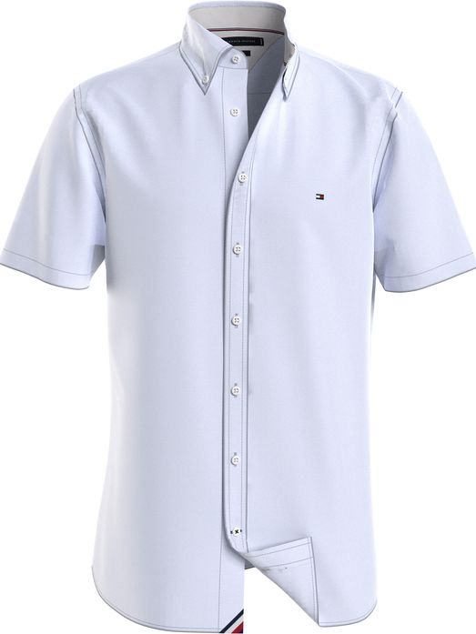 Camisa Manga Corta De Algodón Orgánico Hombre Blanco Tommy Hilfiger tommycolombia| Tommy Hilfiger CO - Tienda en Línea
