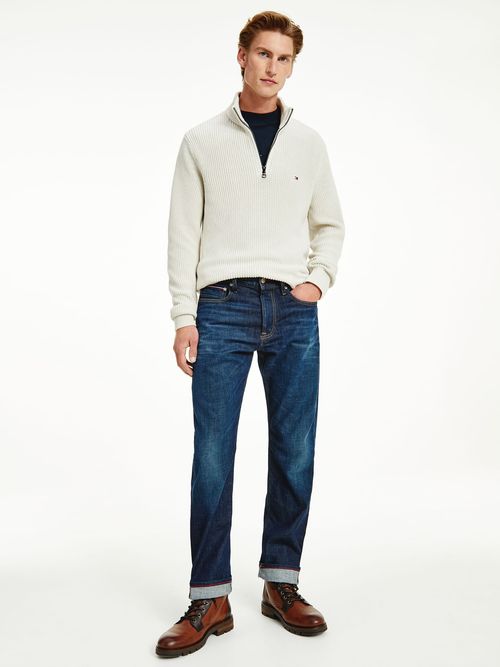 Jeans De Motociclista Para Hombre - Ajuste Regular, 5 Bolsillos, Mezclilla Duradera, Varios Colores