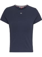 camiseta-azul-essential-acanalada-para-mujer