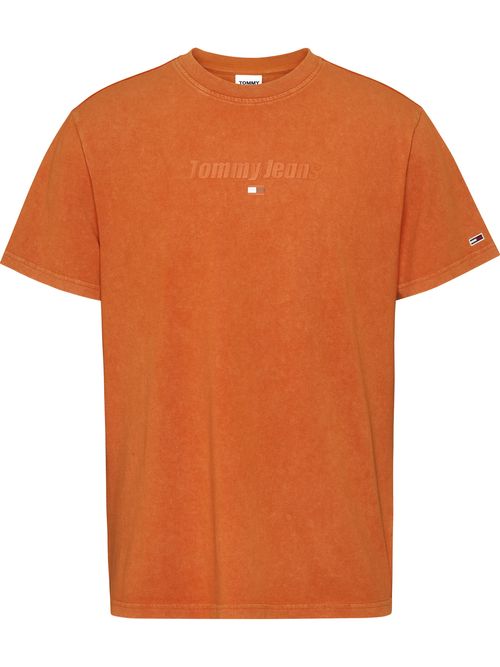 camiseta-naranja-con-logo-tonal-y-corte-clasico