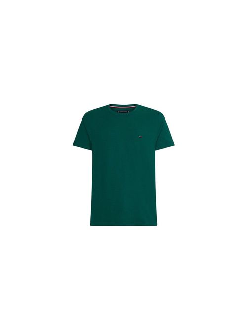 camiseta-slim-fit-verde-essential-en-cuello-v