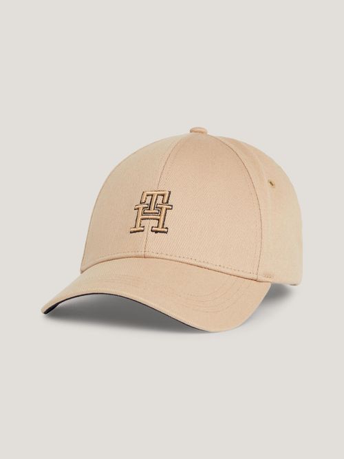 gorra-beige-de-seis-paneles-con-inscripcion