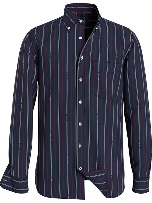 camisa-gris-de-corte-regular-con-monotipo-hilfiger