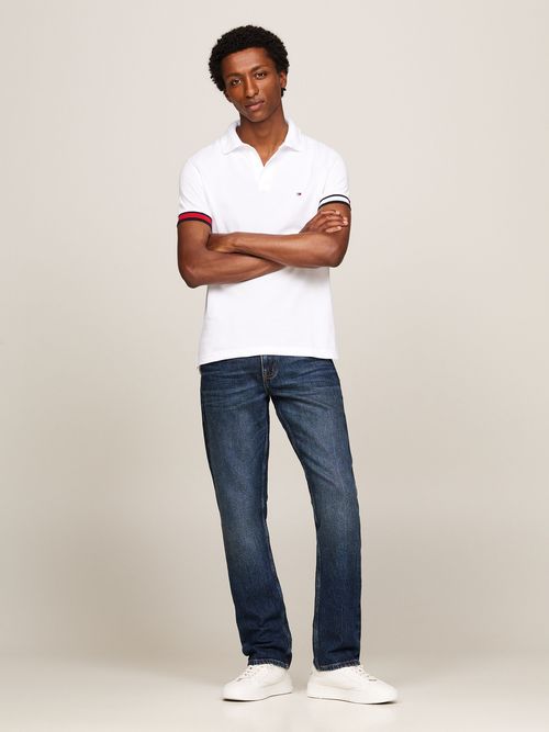 polo-blanco-de-corte-slim-con-logo-hilfiger