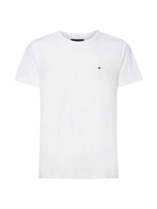 Camiseta blanca con logo distintivo tonal bordado tommycolombia Tommy Hilfiger CO Tienda en Linea