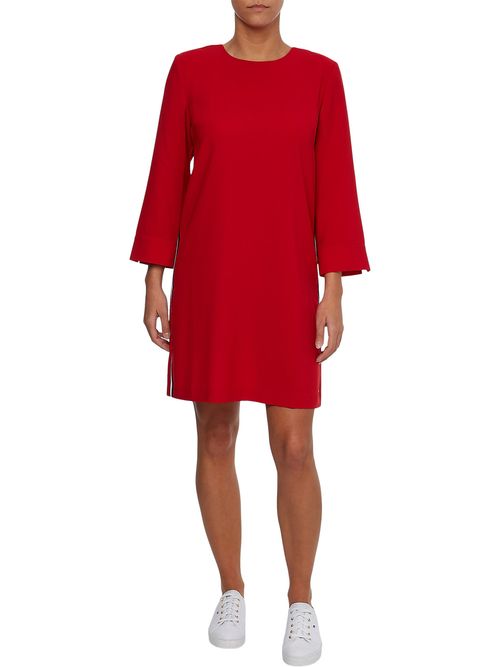 vestido-rojo-de-cuello-redondo-para-mujer