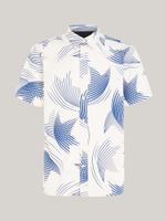 camisa-blanca-con-estampado-ondulantes-para-hombre