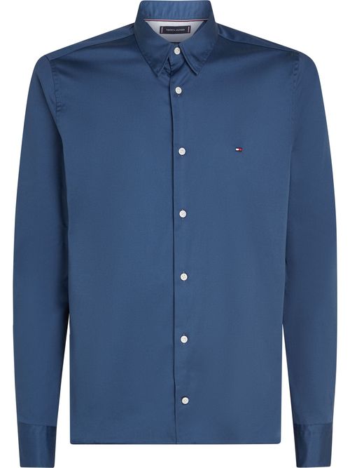 camisa-azul-solid-con-logo-para-hombre