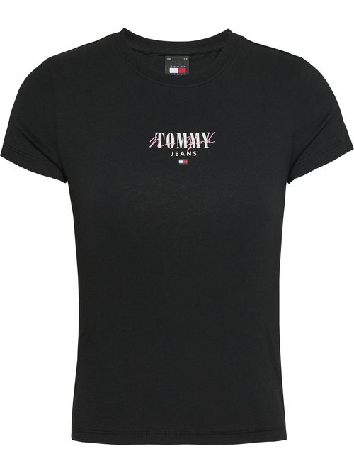 camiseta-negra-slim-essential-con-logo