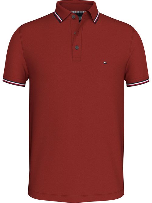 polo-rojo-ribeteado-coleccion-1985-de-corte-slim