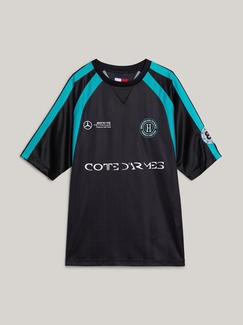 camiseta-negra-de-futbol-tommy-x-mercedes-f1-x-cr-lewis-hamilton