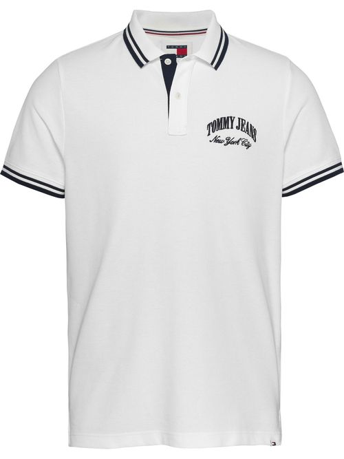 polo-blanco-de-corte-regular-con-logo