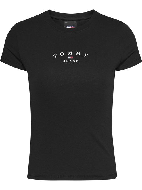 camiseta-negra-essential-de-corte-slim-con-logo